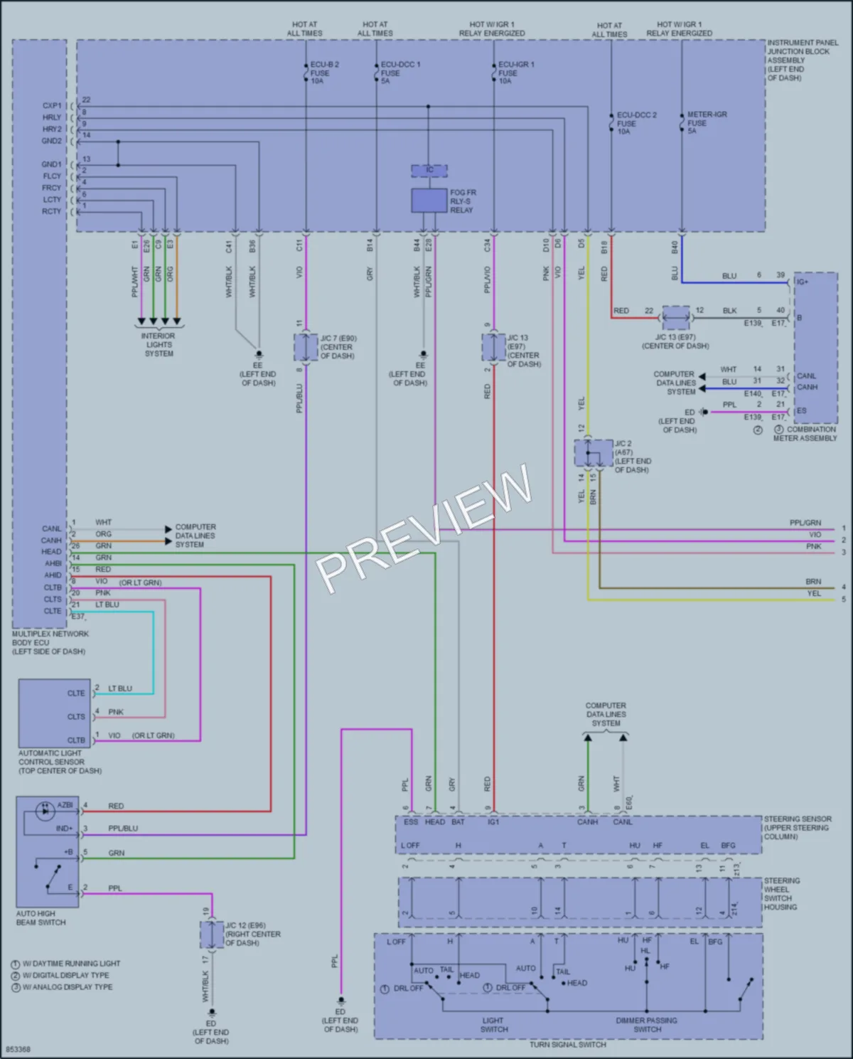 2024 Toyota VenzaHybrid Headlights wiring diagram preview