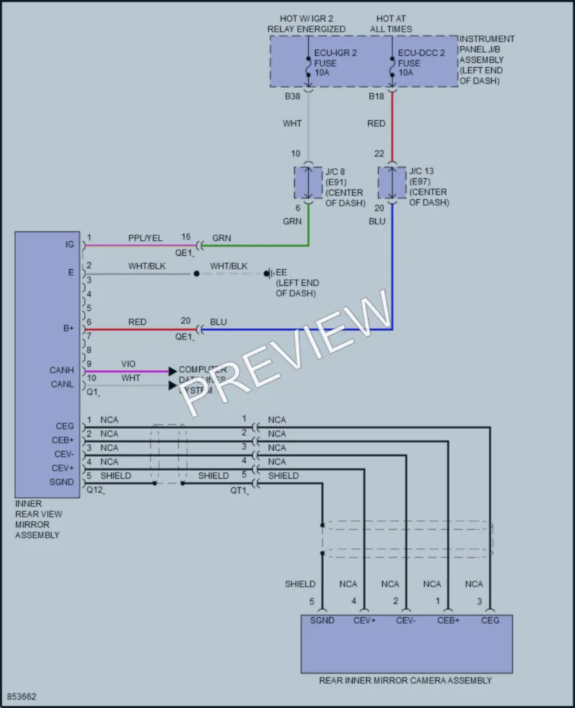 2024 Toyota VenzaHybrid Power Mirrors wiring diagram preview