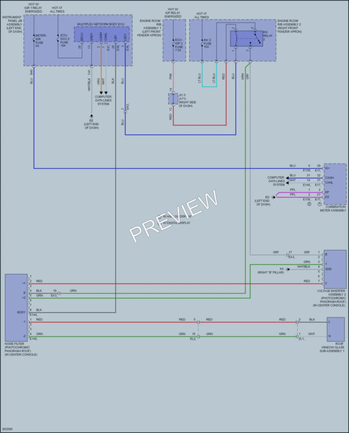 2024 Toyota VenzaHybrid Power Top Sunroof wiring diagram preview