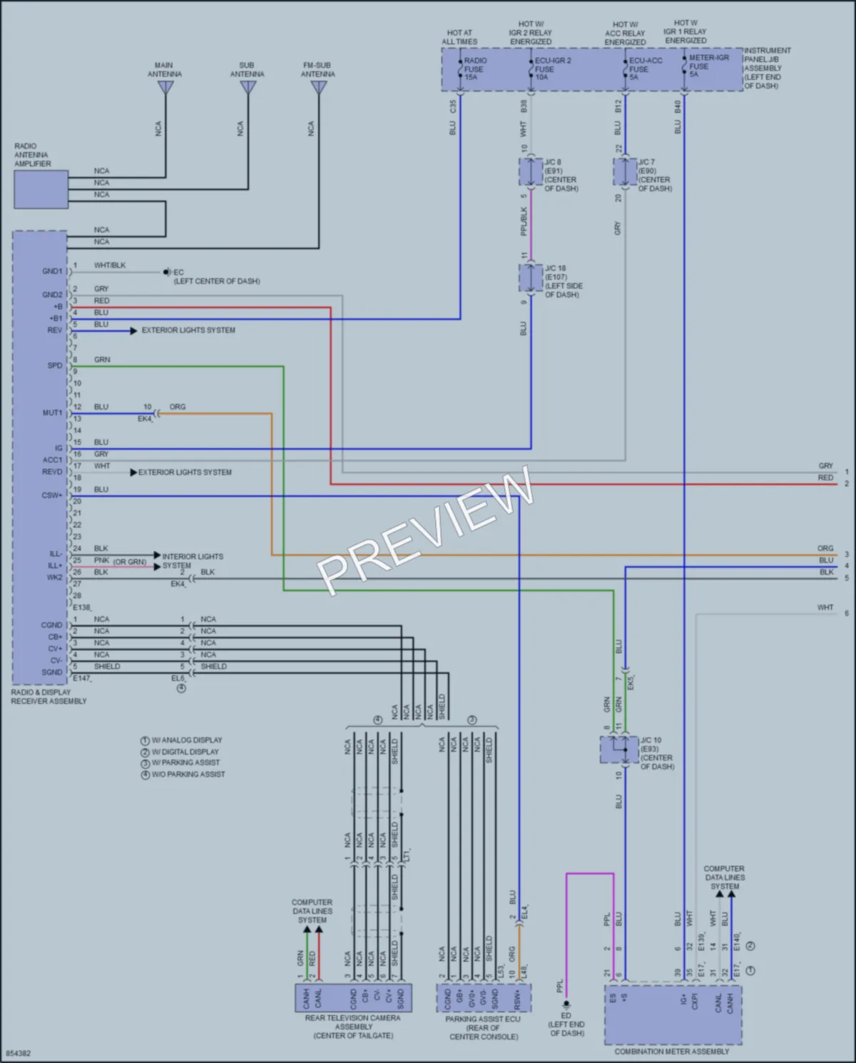2024 Toyota VenzaHybrid Radio wiring diagram preview