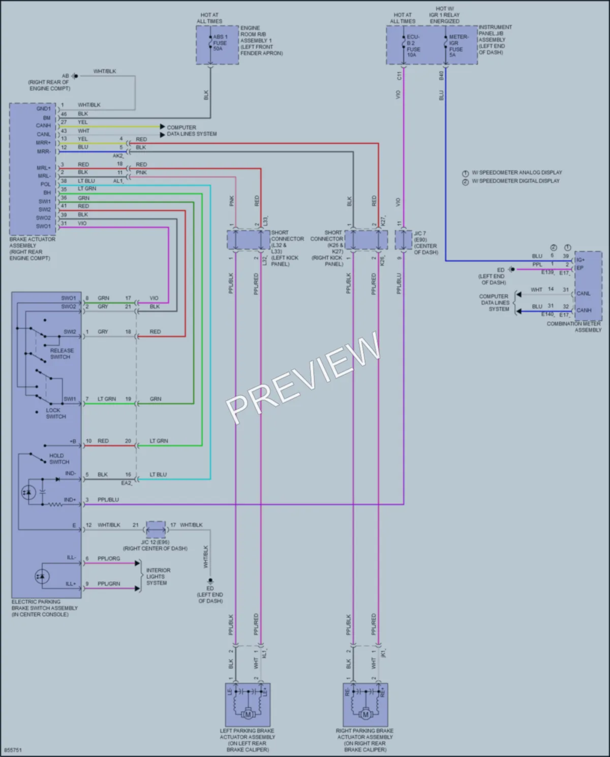 2024 Toyota VenzaHybrid Shift Interlock wiring diagram preview