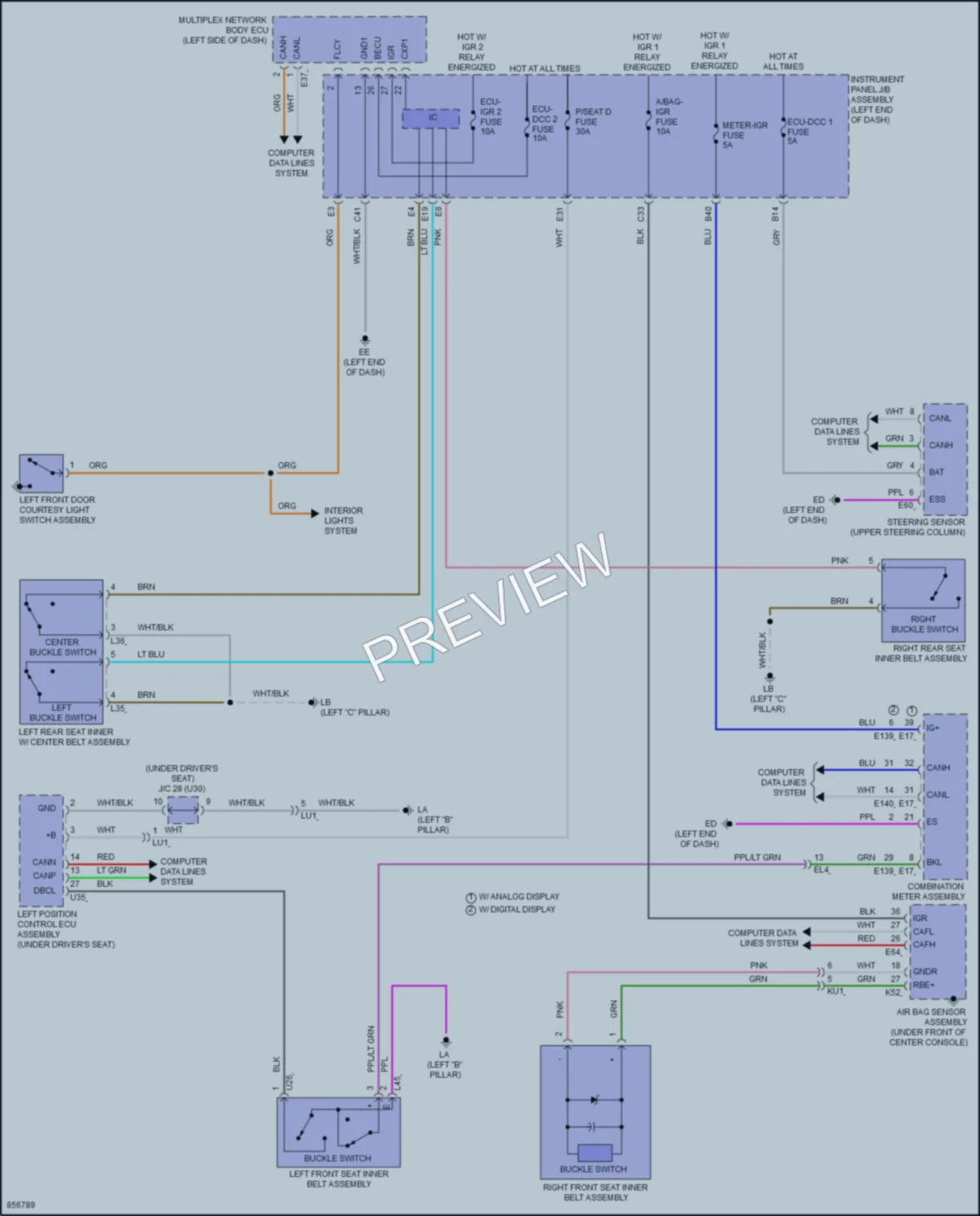 2024 Toyota VenzaHybrid Warning Systems wiring diagram preview