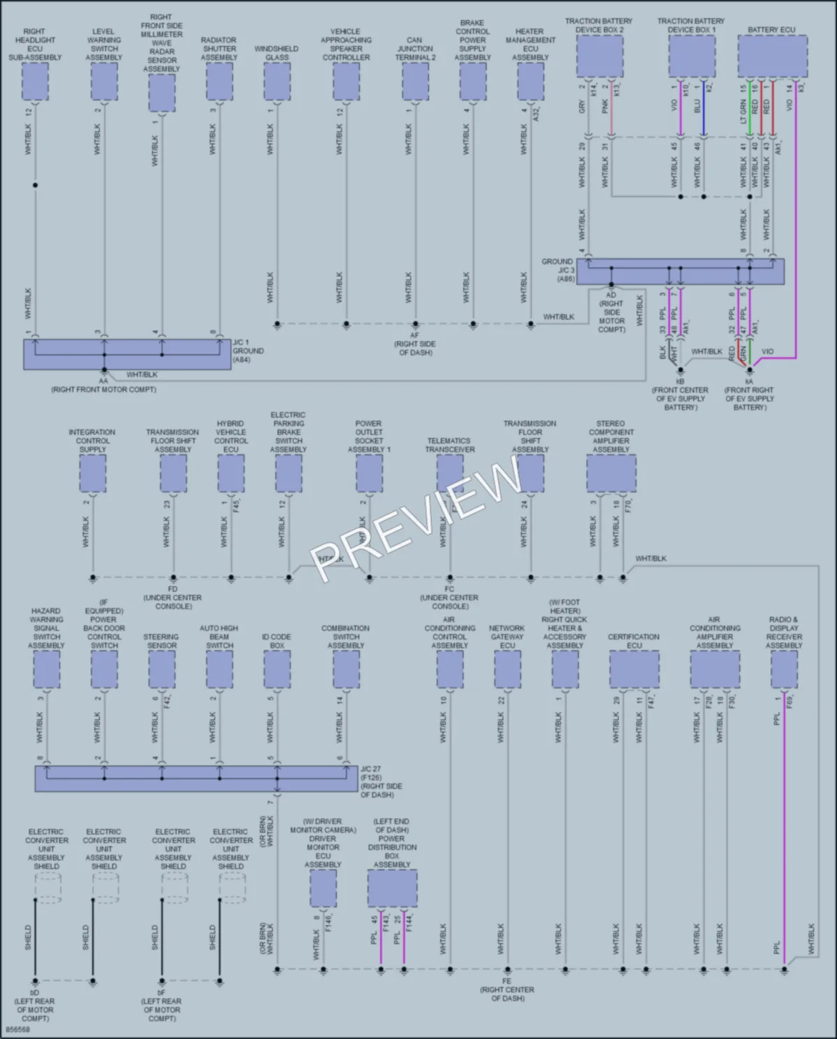 2024 Toyota bZ4X Ground Distribution wiring diagram preview