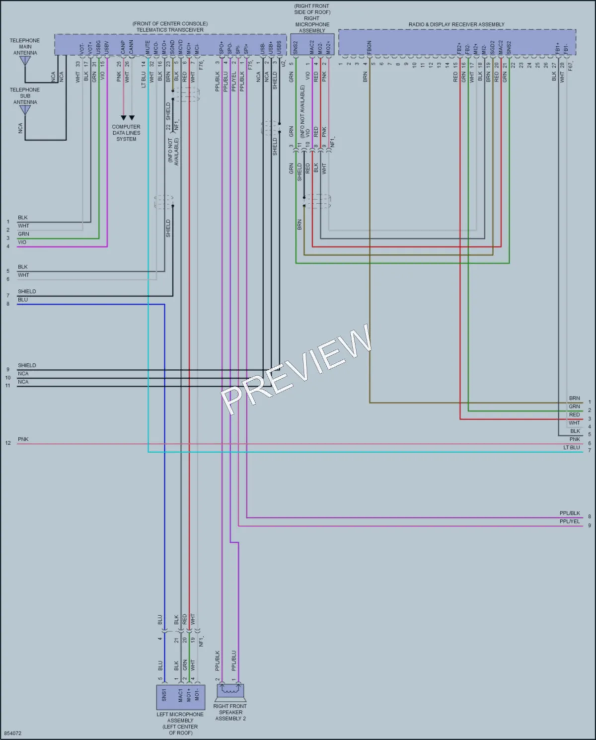 2024 Toyota bZ4X Navigation wiring diagram preview