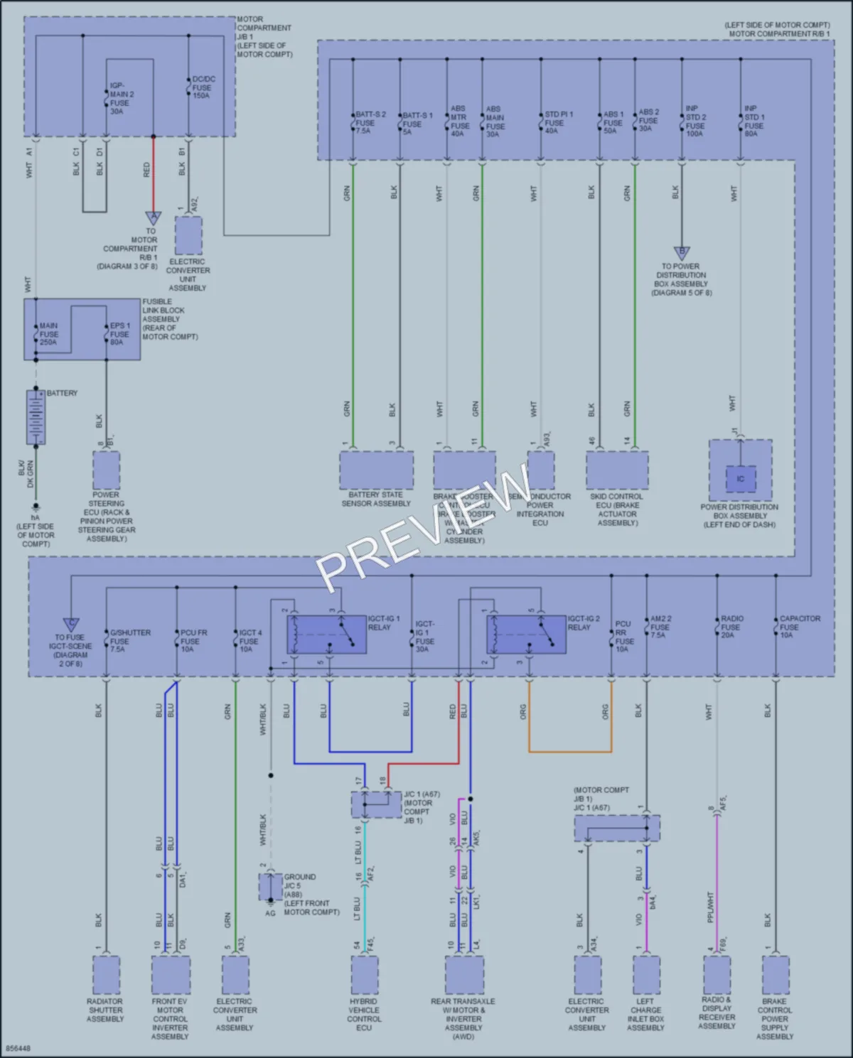 2024 Toyota bZ4X Power Distribution wiring diagram preview