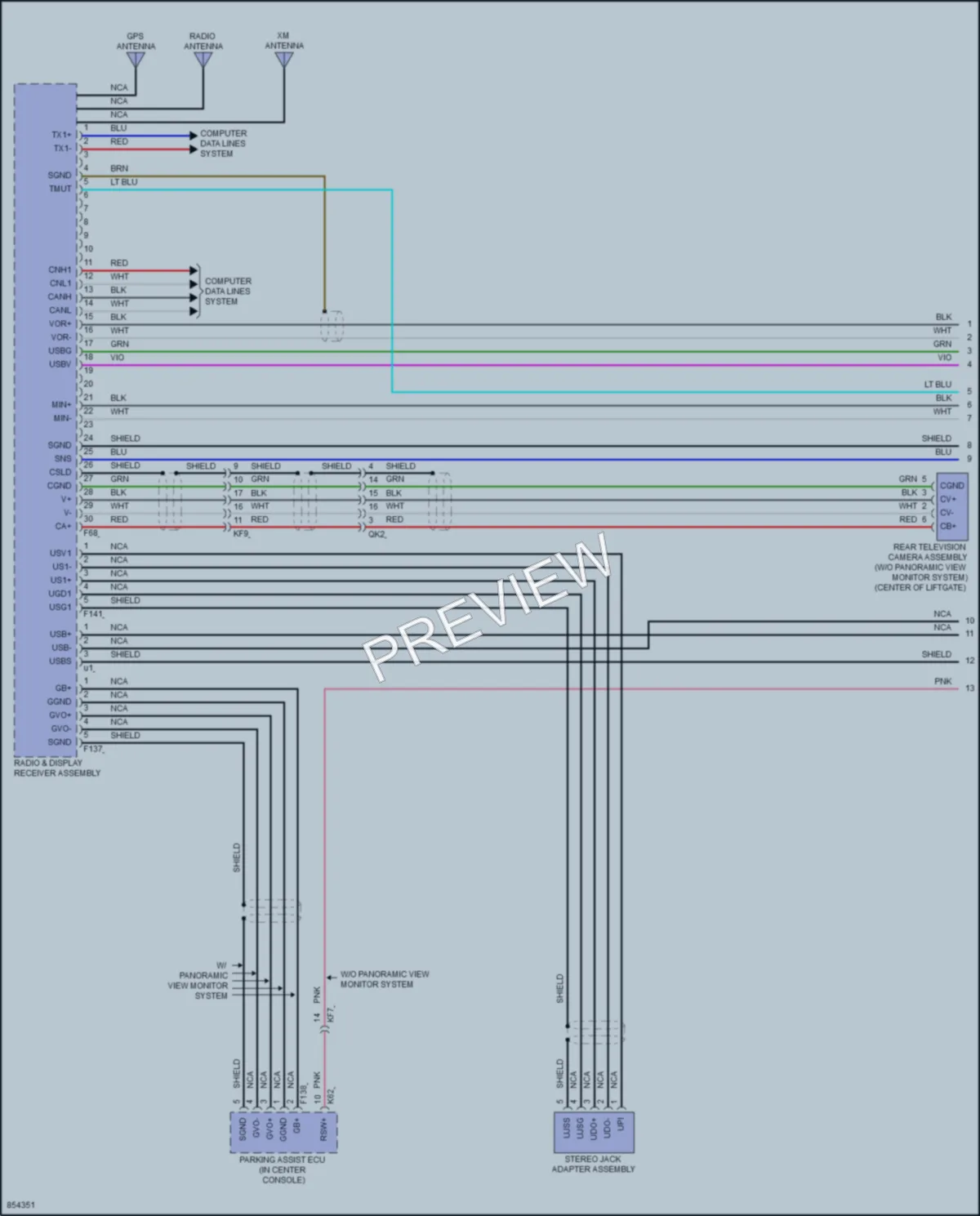 2024 Toyota bZ4X Radio wiring diagram preview