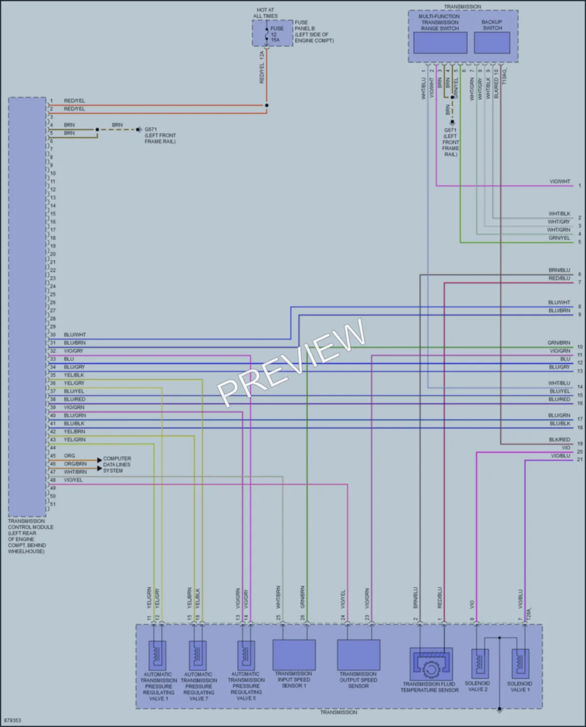 2024 Volkswagen Atlas Transmission wiring diagram preview