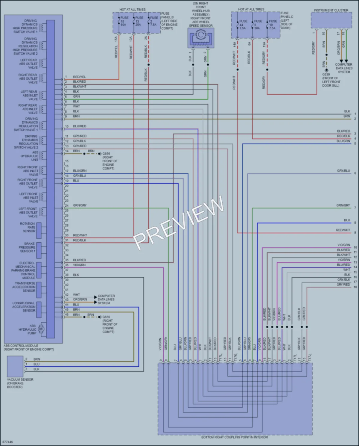 2024 Volkswagen AtlasCrossSport Anti Lock Brakes wiring diagram preview