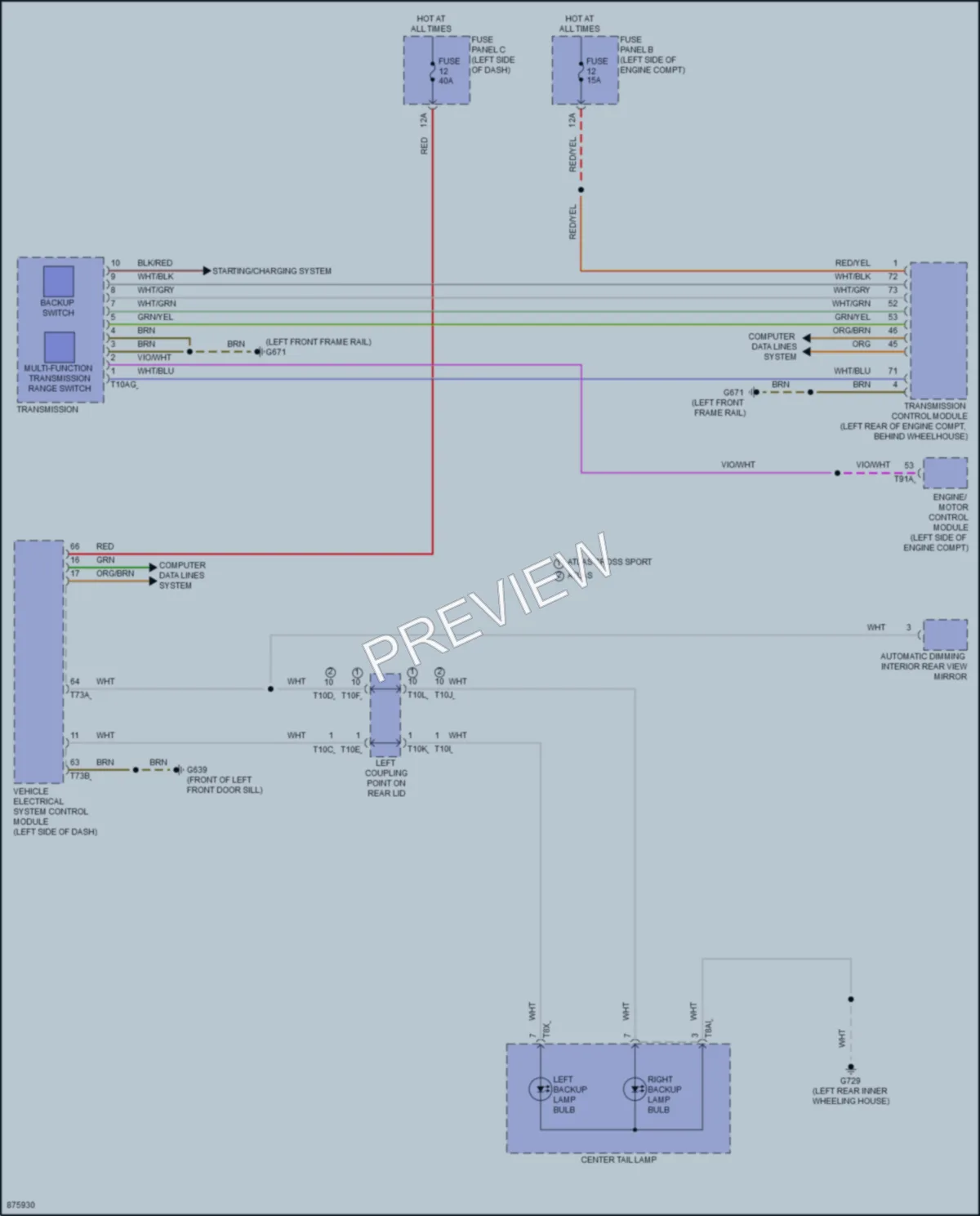 2024 Volkswagen AtlasCrossSport Exterior Lights wiring diagram preview
