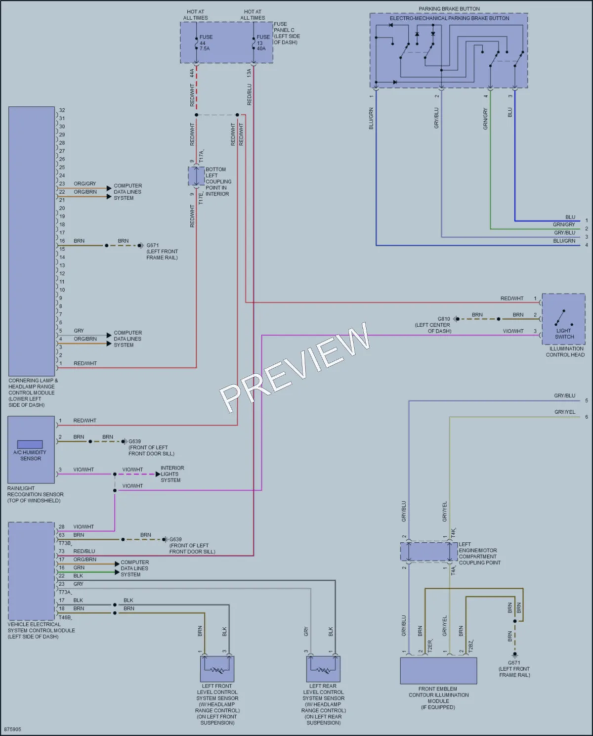 2024 Volkswagen AtlasCrossSport Headlights wiring diagram preview