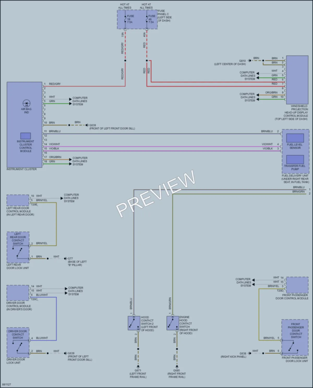 2024 Volkswagen AtlasCrossSport Instrument Cluster wiring diagram preview