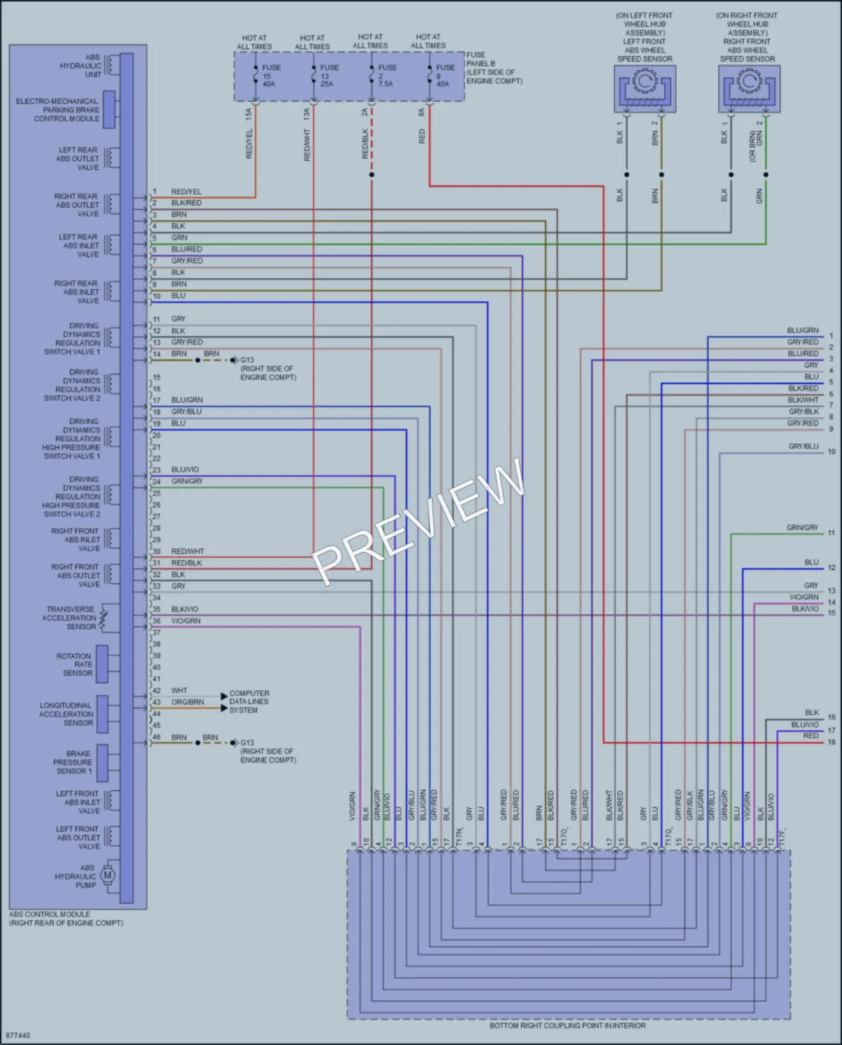 2024 Volkswagen GolfGTI Anti Lock Brakes wiring diagram preview
