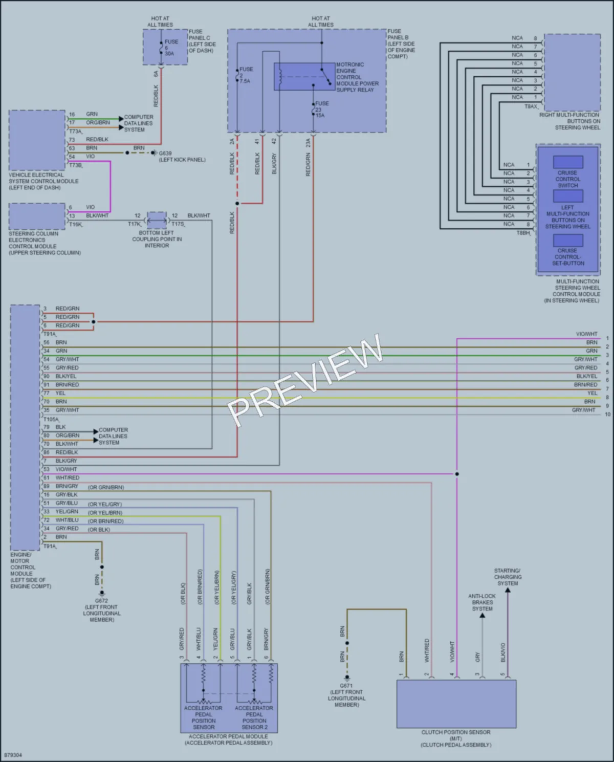2024 Volkswagen GolfGTI Cruise Control wiring diagram preview