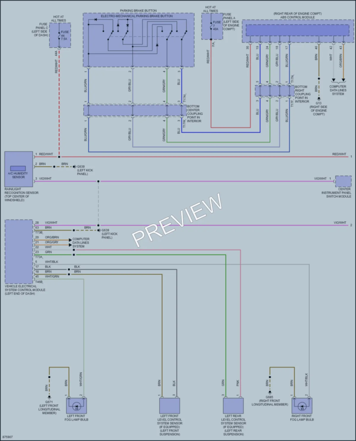 2024 Volkswagen GolfGTI Headlights wiring diagram preview