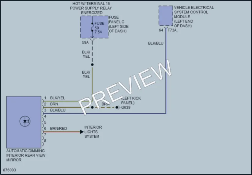 2024 Volkswagen GolfGTI Power Mirrors wiring diagram preview