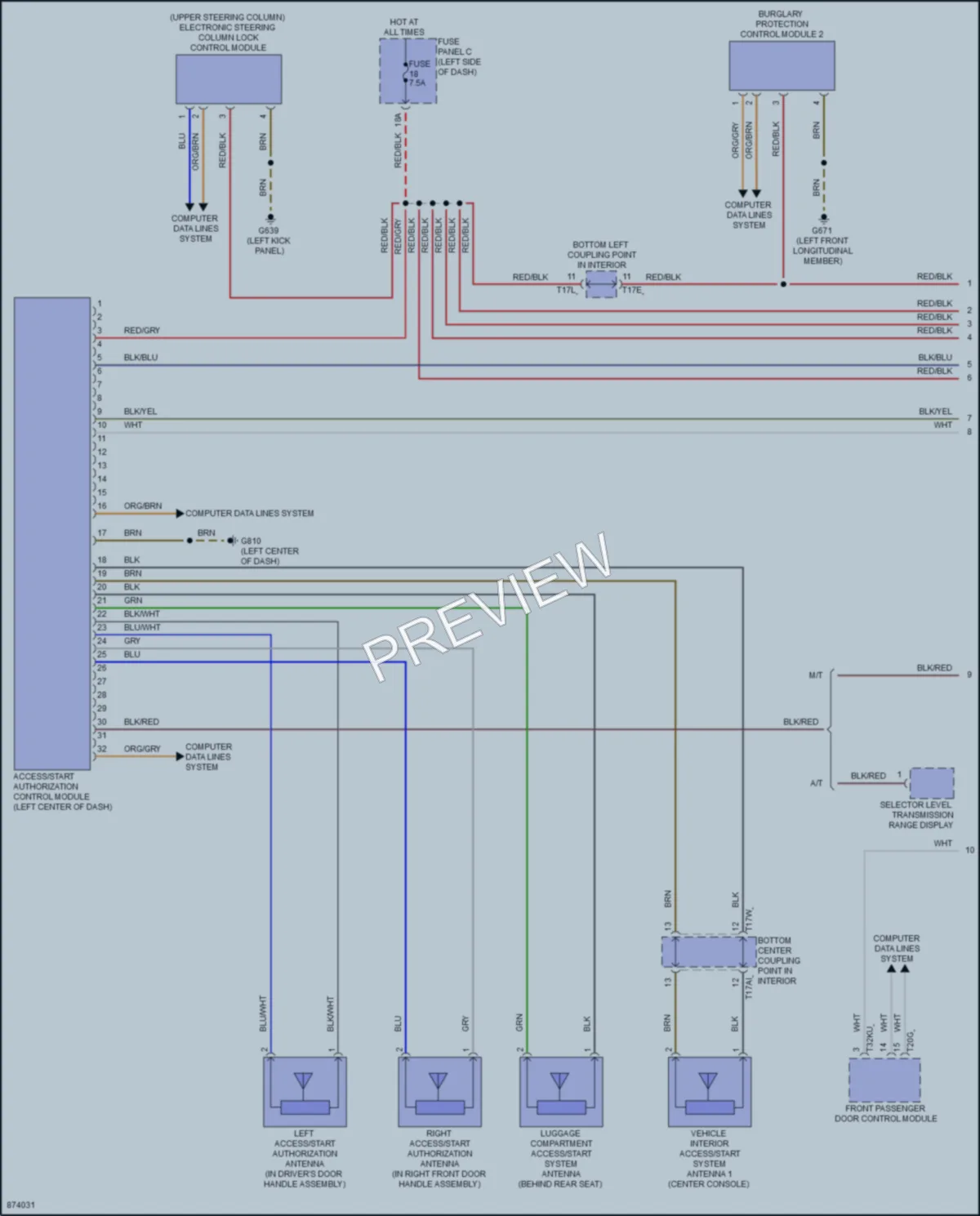 2024 Volkswagen GolfR Anti Theft wiring diagram preview