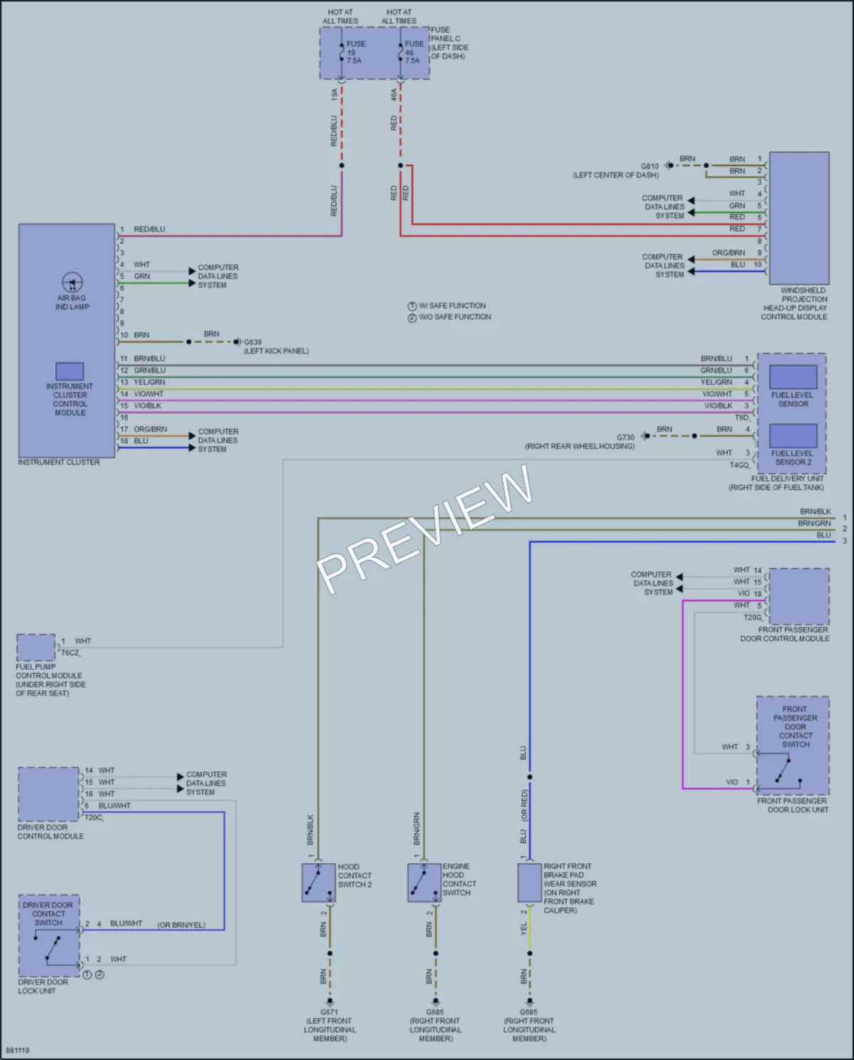 2024 Volkswagen GolfR Instrument Cluster wiring diagram preview