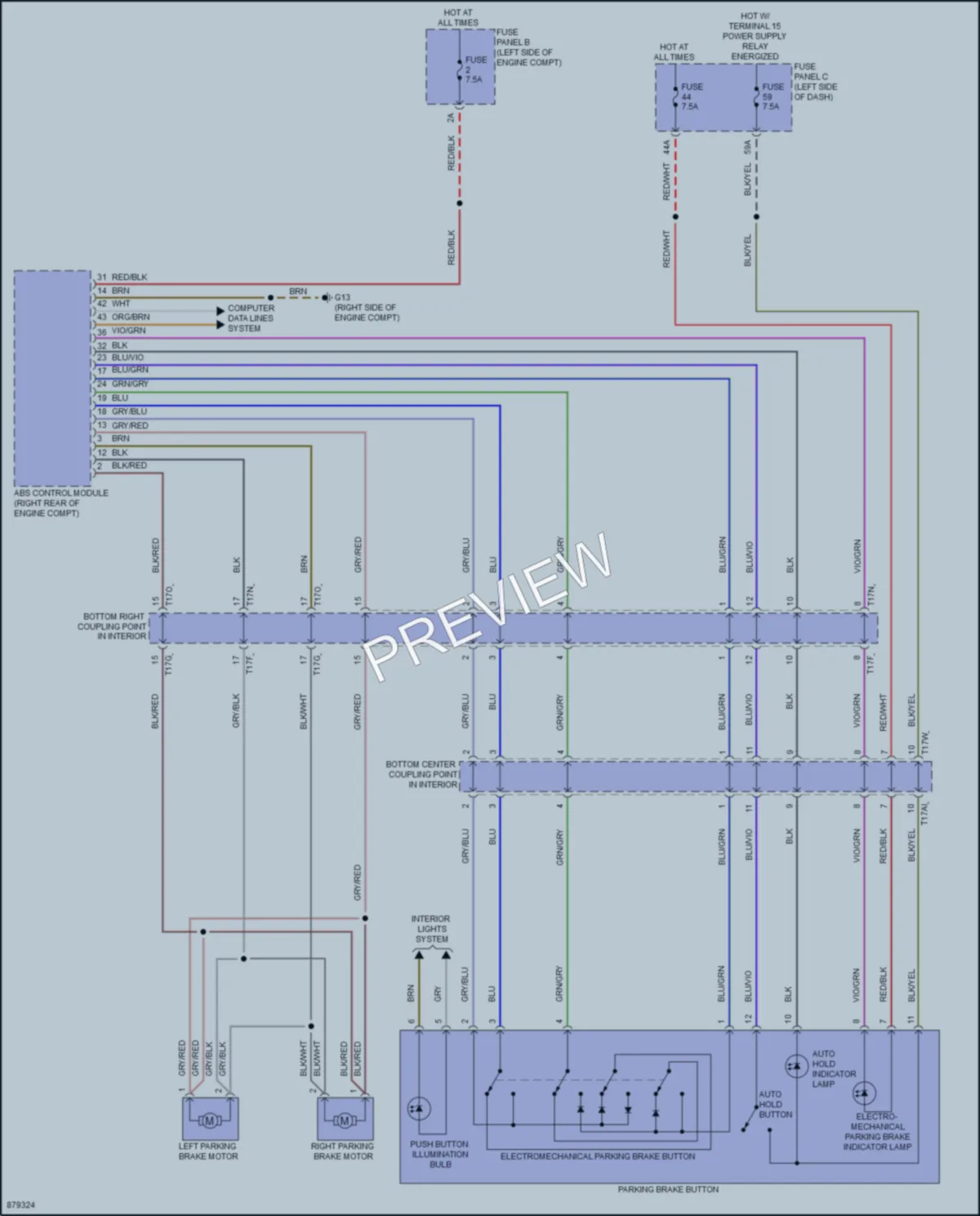 2024 Volkswagen GolfR Shift Interlock wiring diagram preview