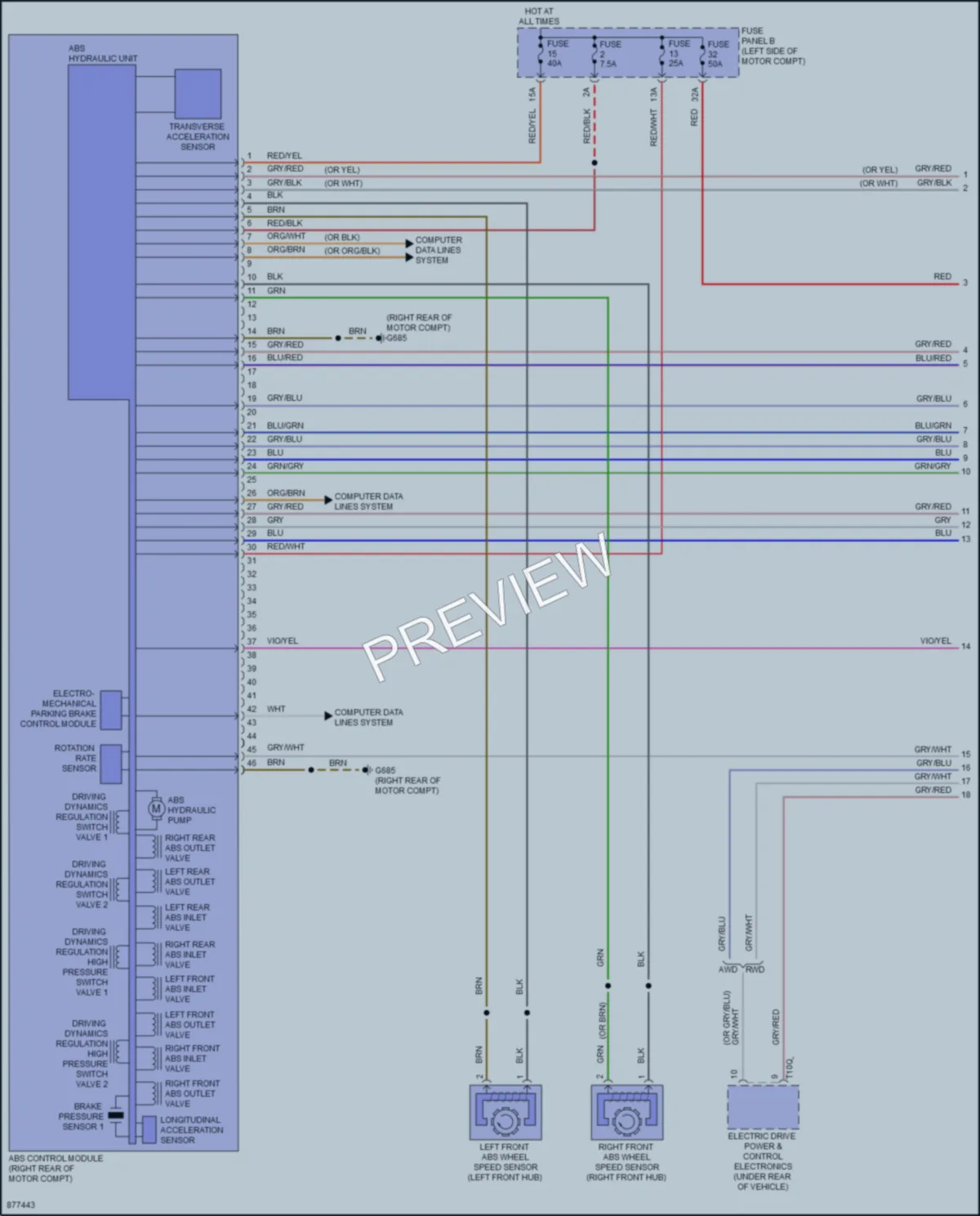 2024 Volkswagen ID4 Anti Lock Brakes wiring diagram preview