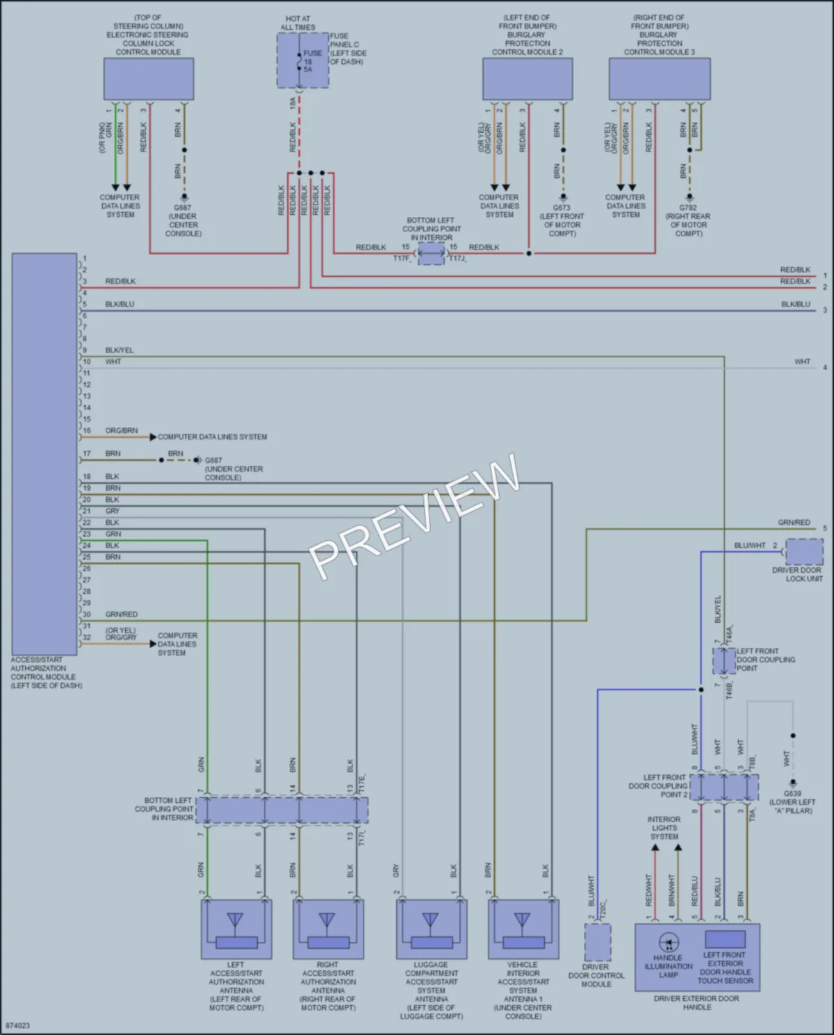 2024 Volkswagen ID4 Anti Theft wiring diagram preview