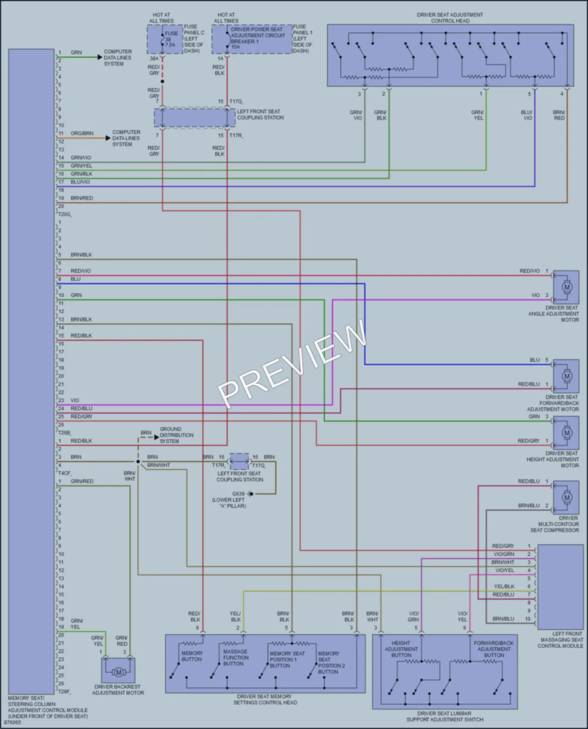2024 Volkswagen ID4 Memory Systems wiring diagram preview