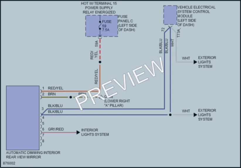2024 Volkswagen ID4 Power Mirrors wiring diagram preview