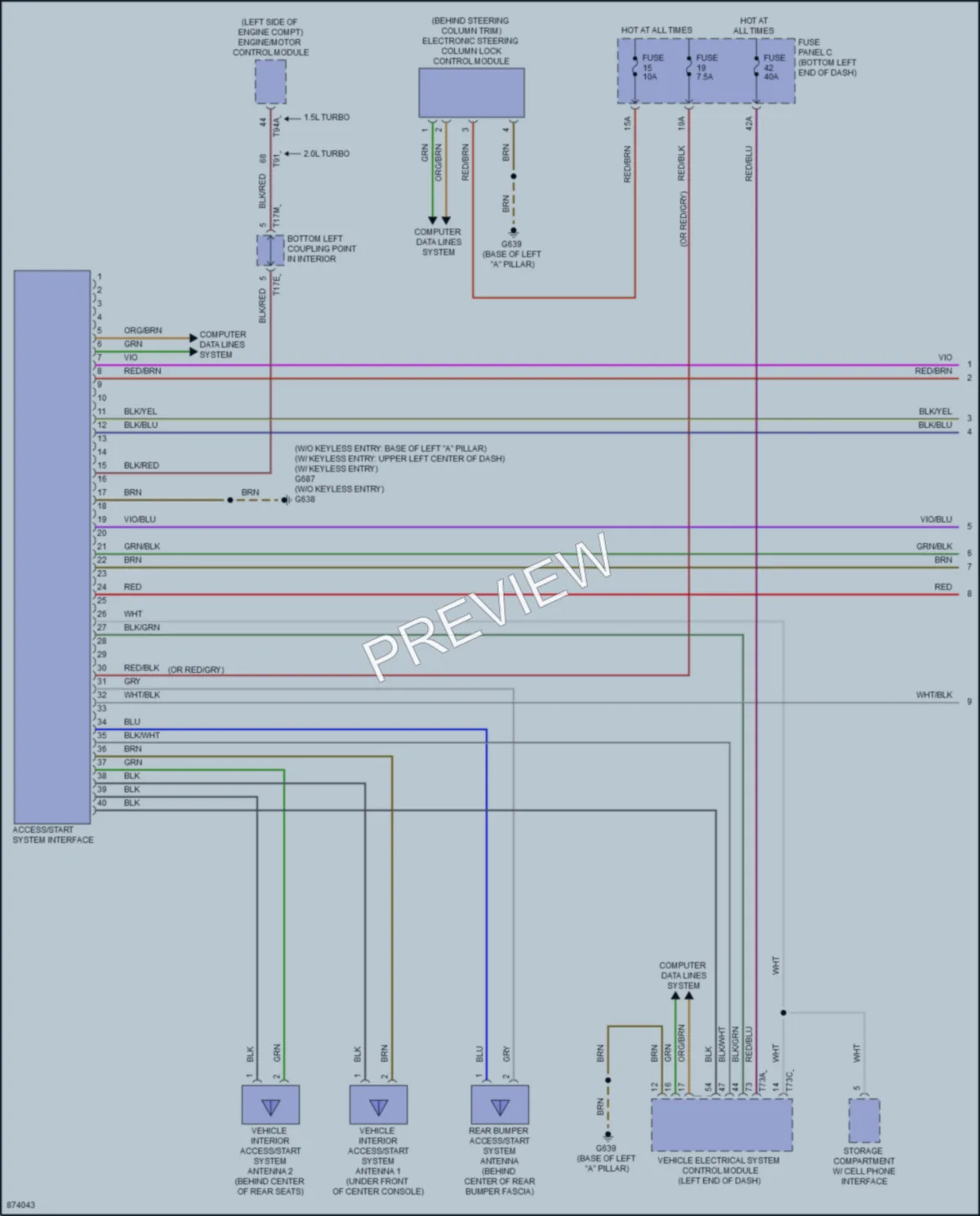 2024 Volkswagen Jetta Anti Theft wiring diagram preview