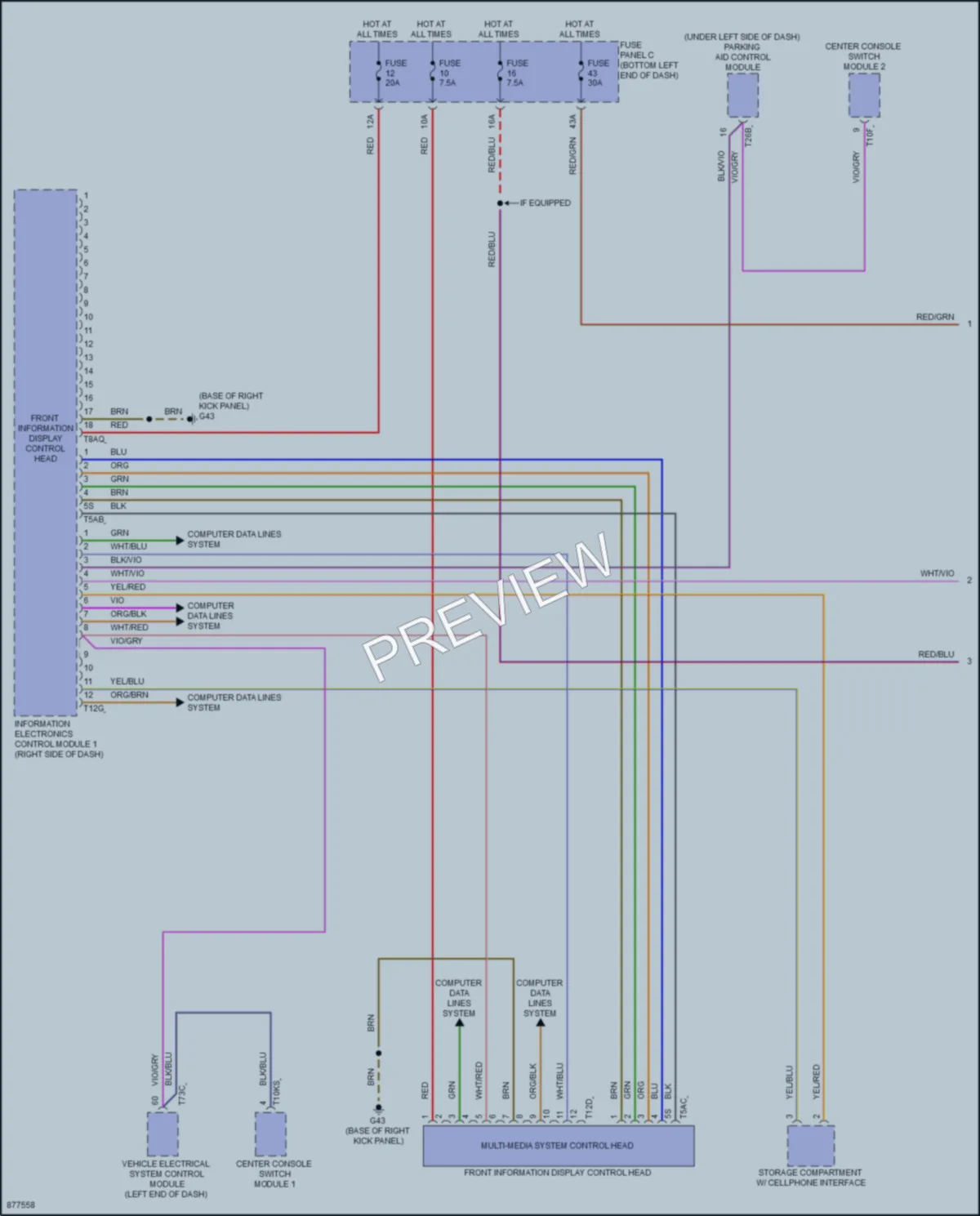 2024 Volkswagen Jetta Radio wiring diagram preview