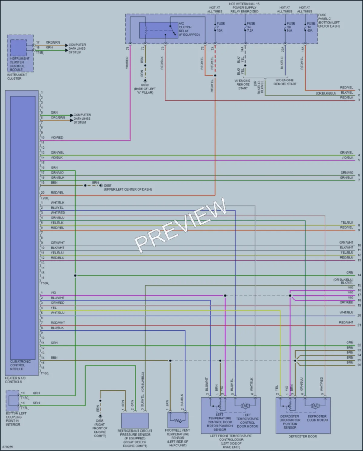 2024 Volkswagen JettaGLI Air Conditioning wiring diagram preview