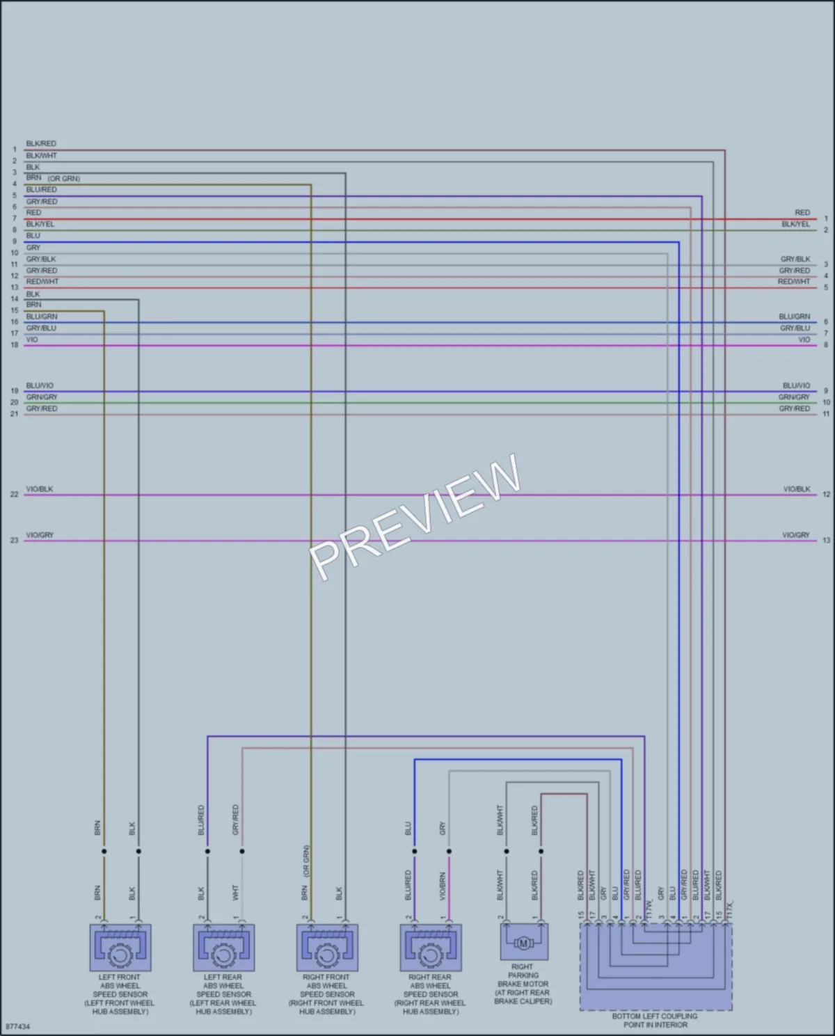 2024 Volkswagen JettaGLI Anti Lock Brakes wiring diagram preview