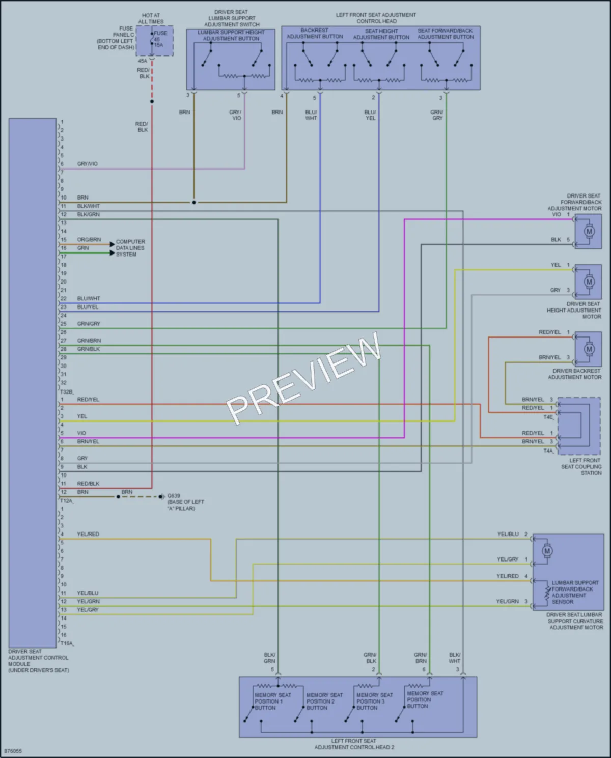 2024 Volkswagen JettaGLI Memory Systems wiring diagram preview