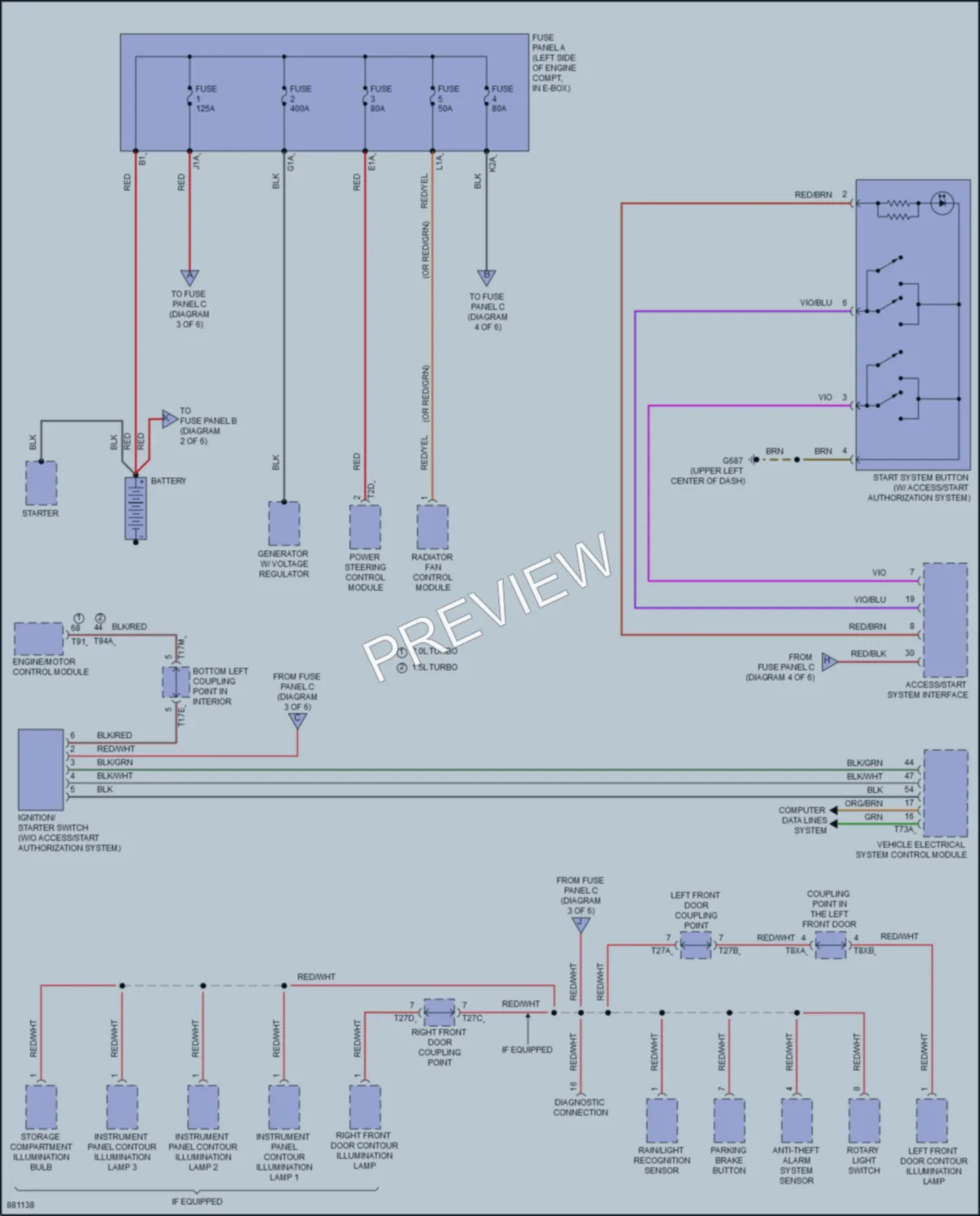 2024 Volkswagen JettaGLI Power Distribution wiring diagram preview