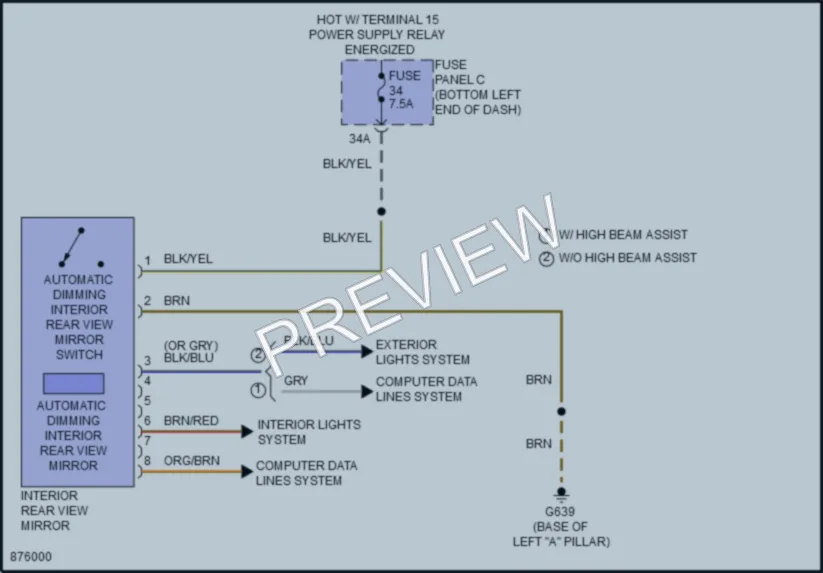 2024 Volkswagen JettaGLI Power Mirrors wiring diagram preview
