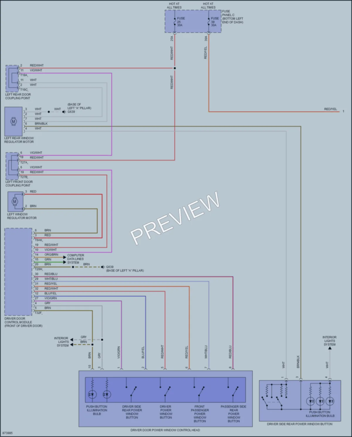 2024 Volkswagen JettaGLI Power Windows wiring diagram preview