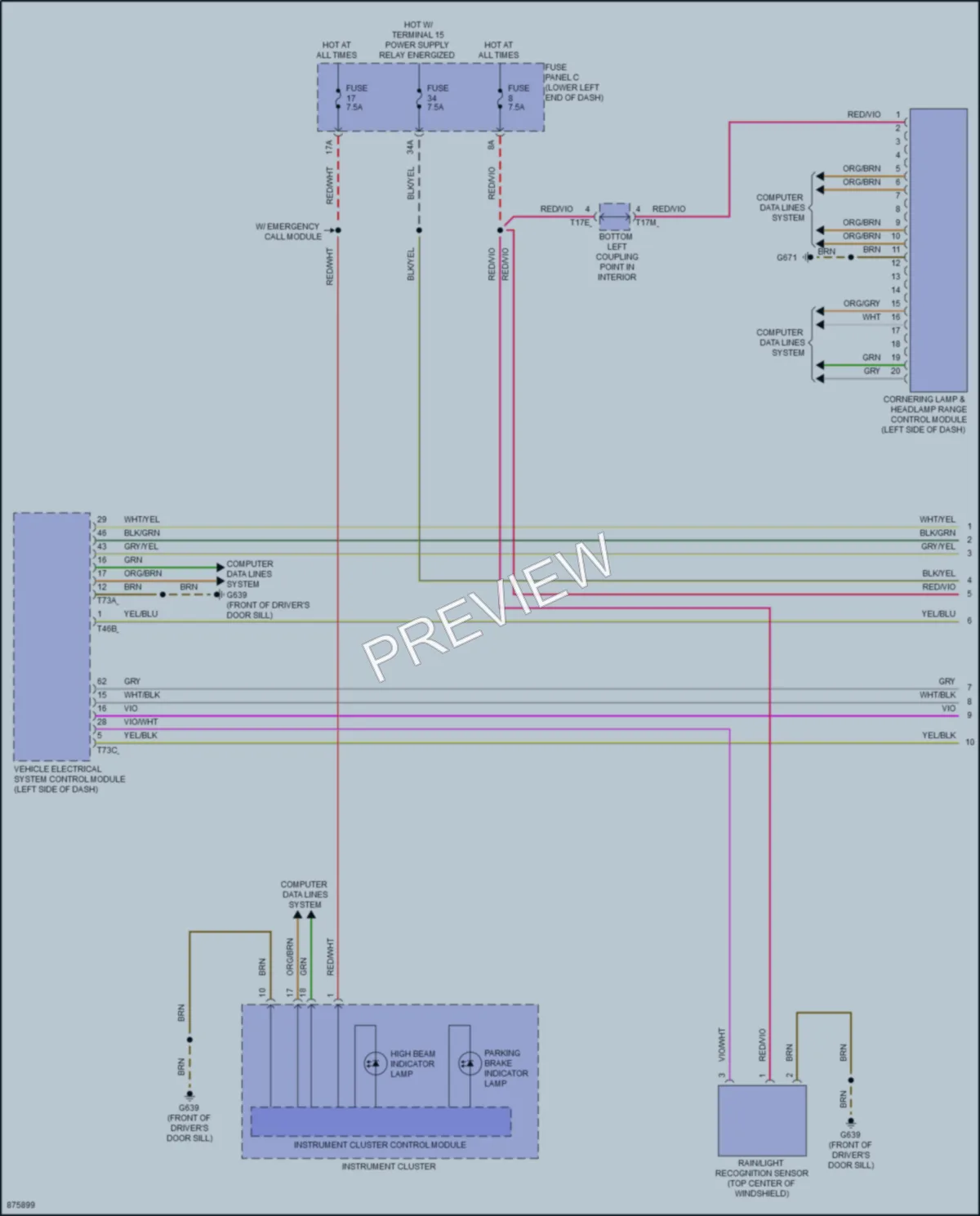 2024 Volkswagen Taos Headlights wiring diagram preview