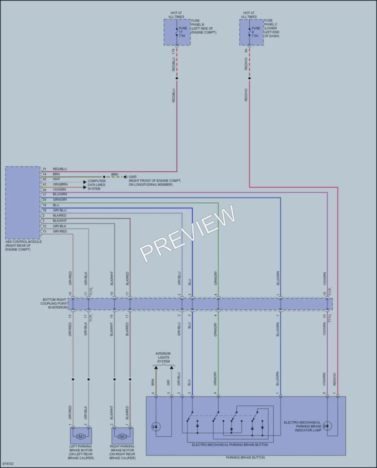 2024 Volkswagen Taos Shift Interlock wiring diagram preview