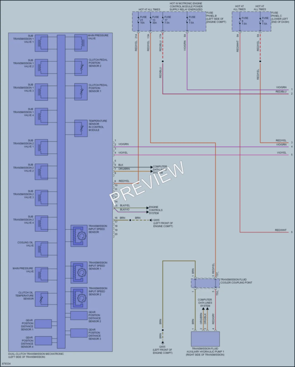 2024 Volkswagen Taos Transmission wiring diagram preview