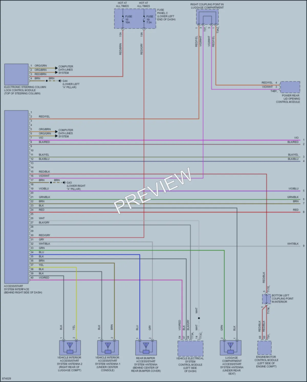 2024 Volkswagen Tiguan Anti Theft wiring diagram preview