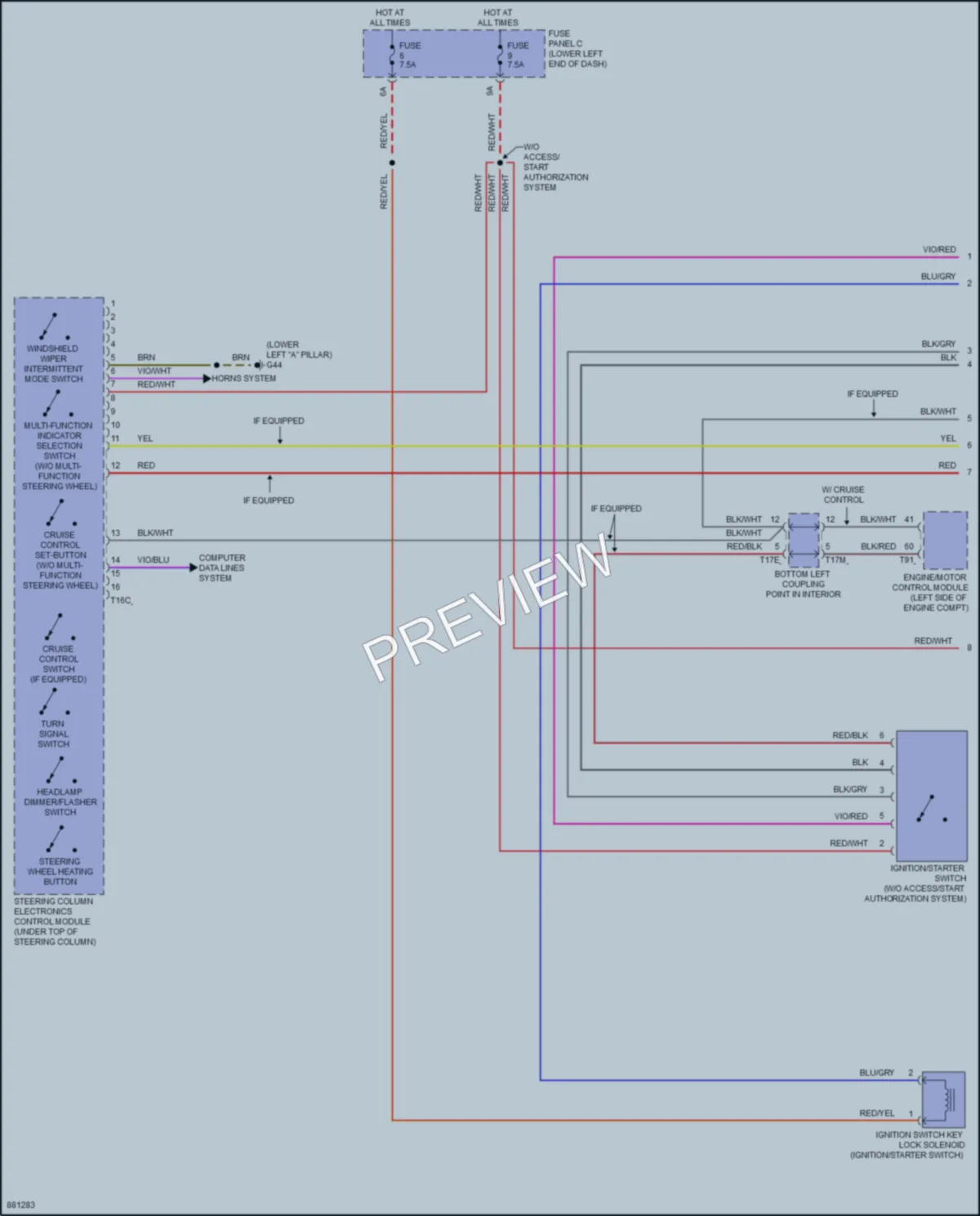 2024 Volkswagen Tiguan Body Control Modules wiring diagram preview