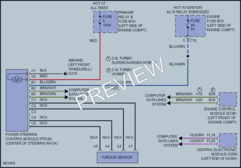2024 Volvo S60 Electronic Power Steering wiring diagram preview