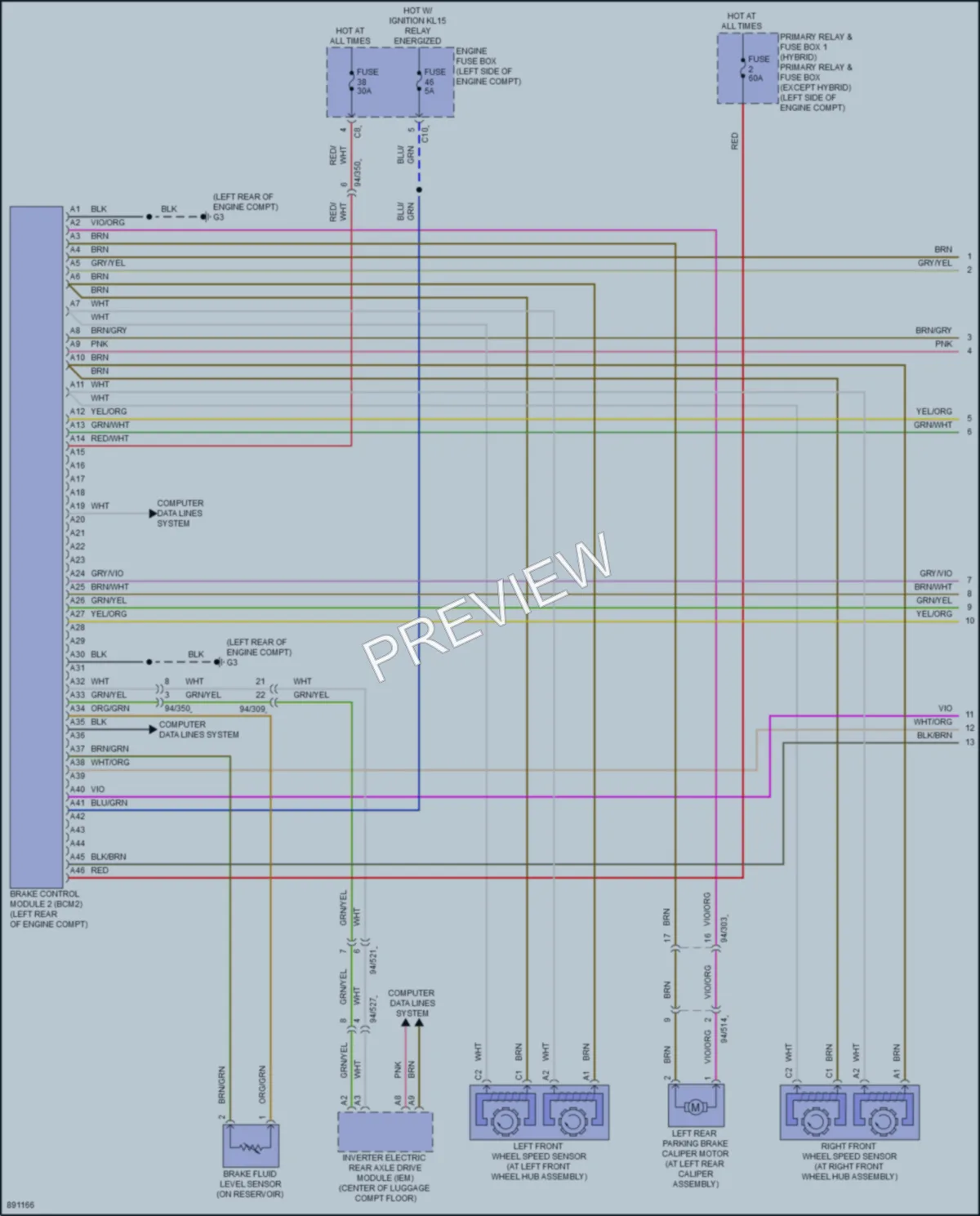 2024 Volvo S60PlugIn Anti Lock Brakes wiring diagram preview