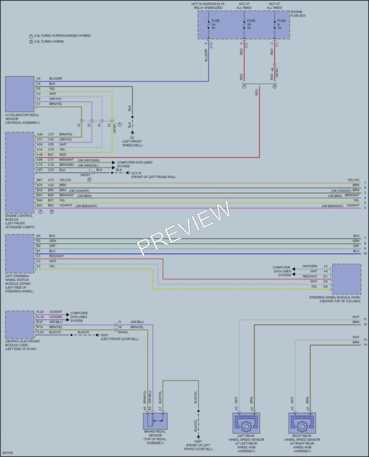 2024 Volvo S60PlugIn Cruise Control wiring diagram preview