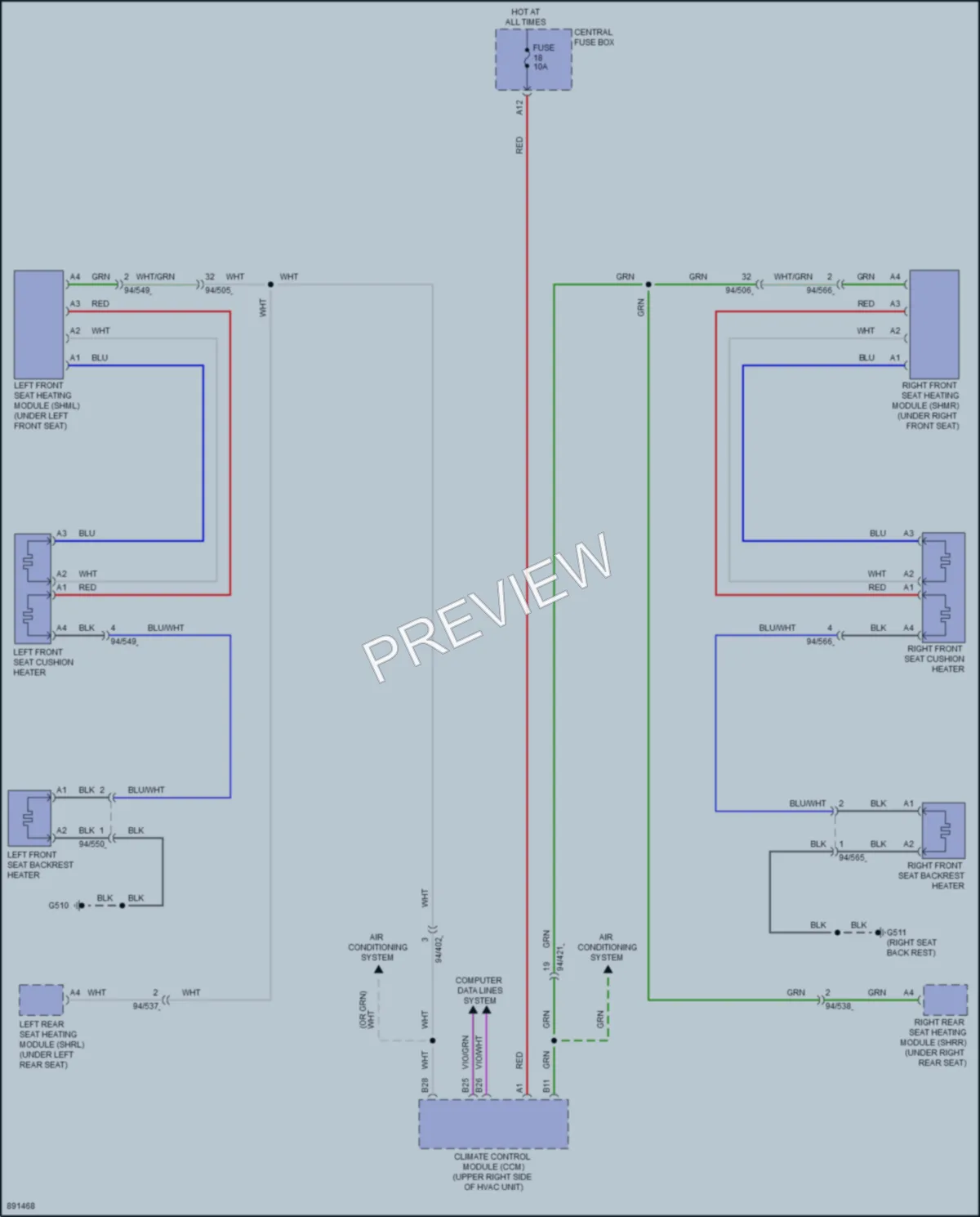 2024 Volvo S60PlugIn Power Seats wiring diagram preview