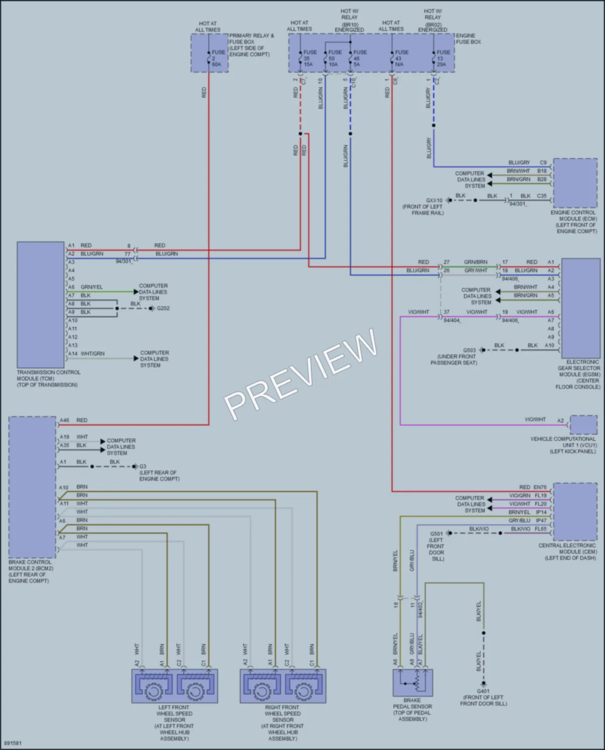 2024 Volvo S60PlugIn Transmission wiring diagram preview