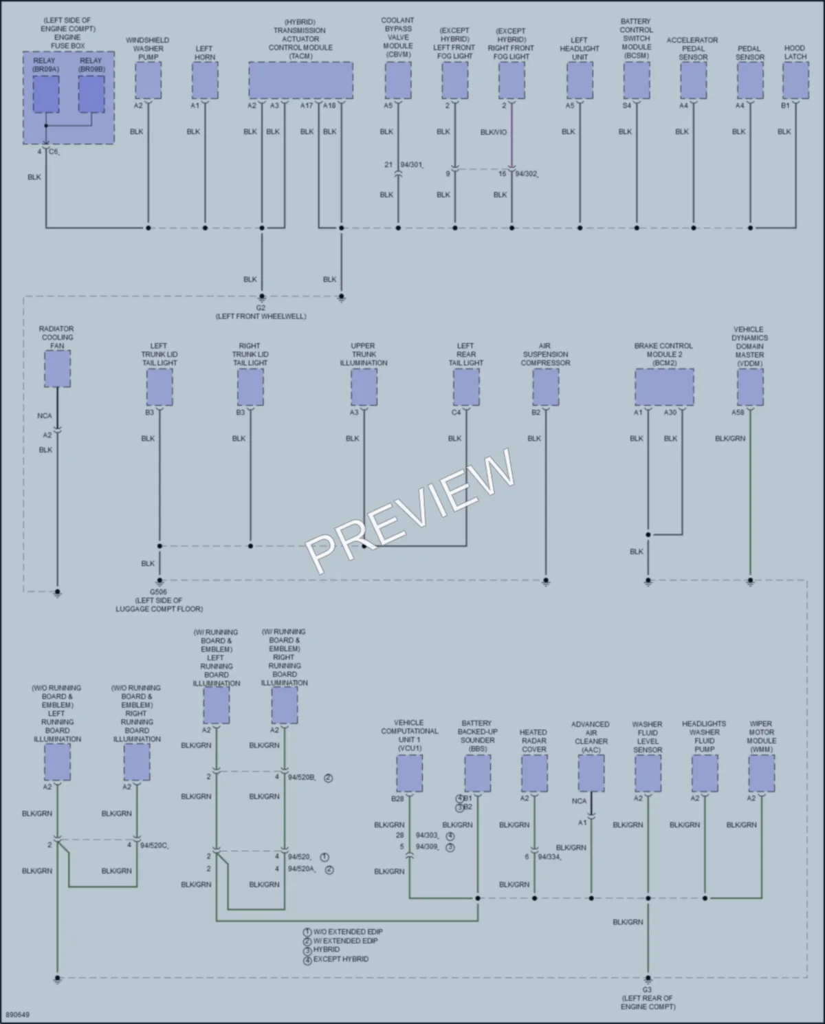 2024 Volvo S90 Ground Distribution wiring diagram preview