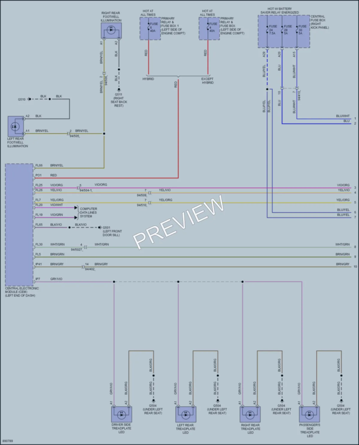2024 Volvo S90 Interior Lights wiring diagram preview