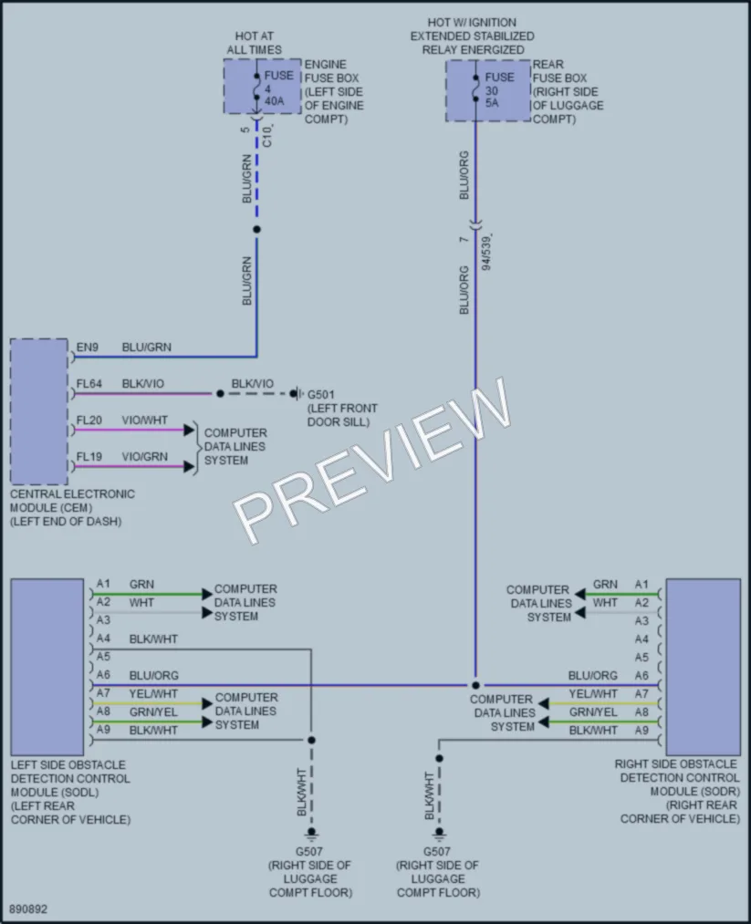 2024 Volvo S90 Navigation wiring diagram preview