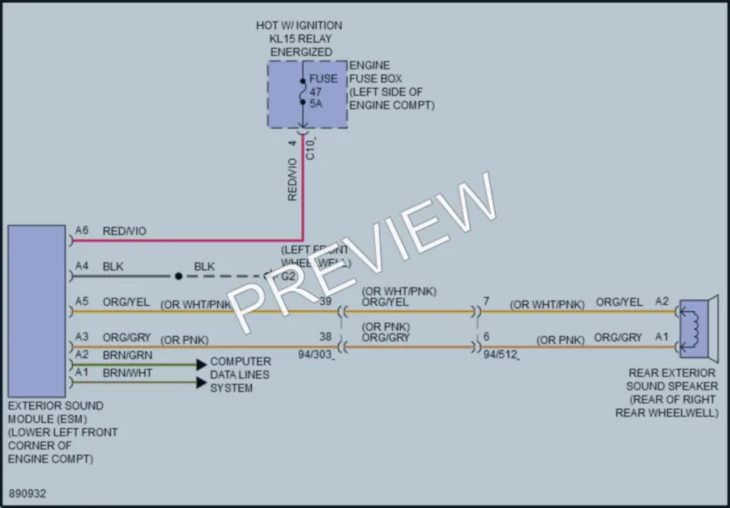 2024 Volvo S90PlugIn Active Bodyworks wiring diagram preview