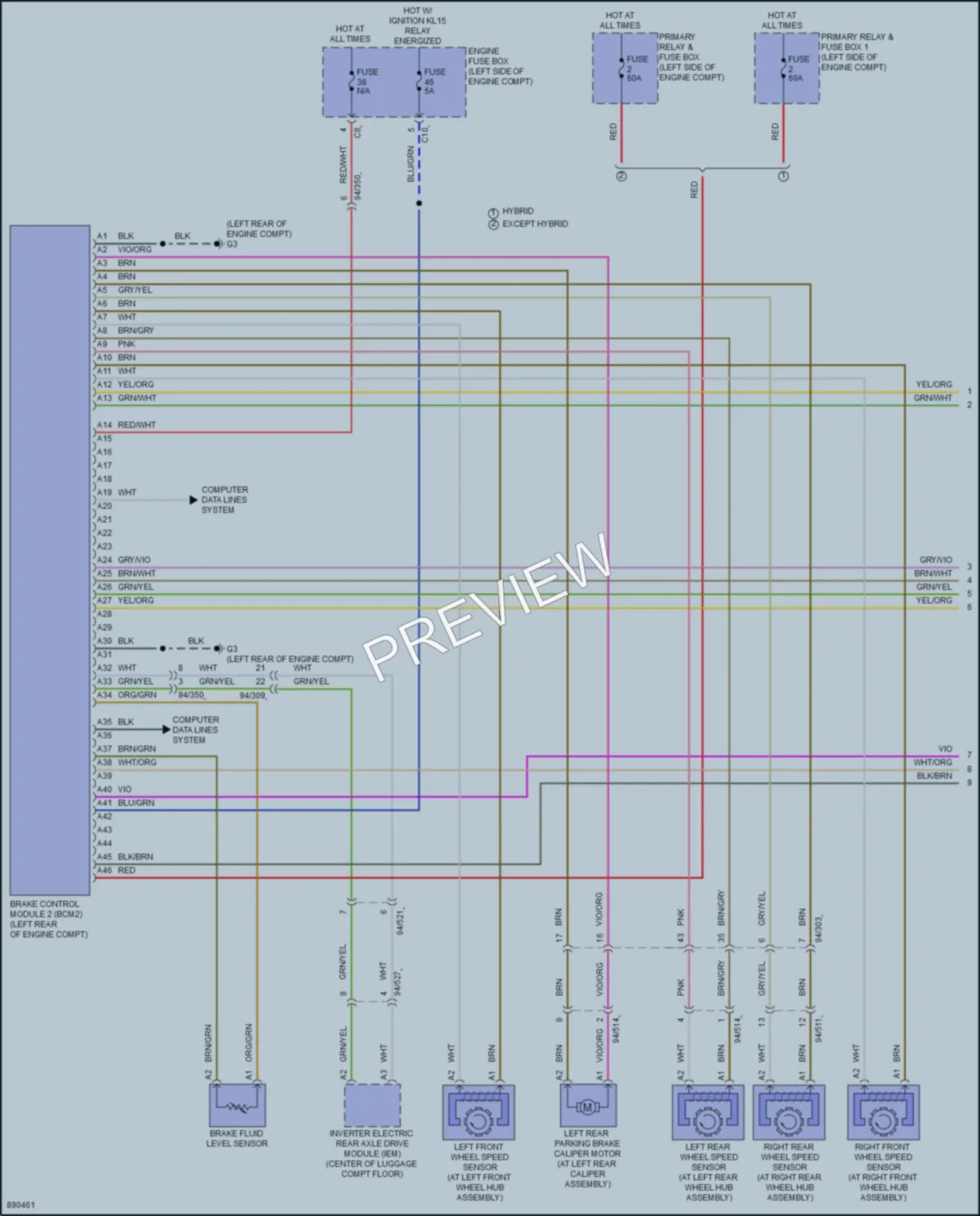 2024 Volvo S90PlugIn Anti Lock Brakes wiring diagram preview