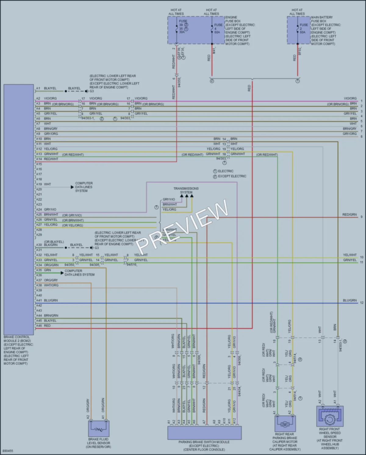 2024 Volvo XC40 Anti Lock Brakes wiring diagram preview